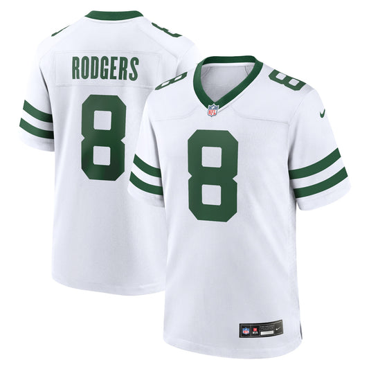 Aaron Rodgers New York Jets Nike Legacy Player Game Jersey - White